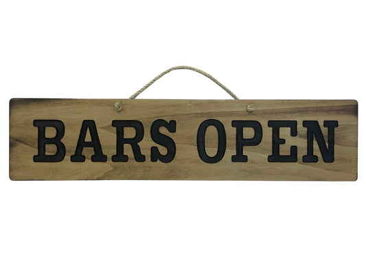 Bars Open Large Rustic Outdoor Sign (Pre-order)