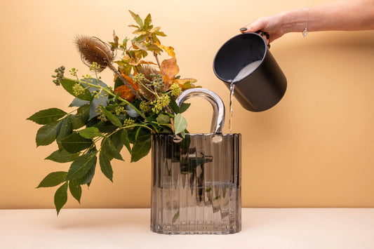 Charcoal Grey Small Handbag Vase