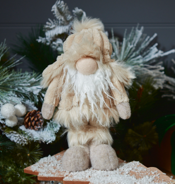 Xmas Gonk Standing Cream Fabric with fur