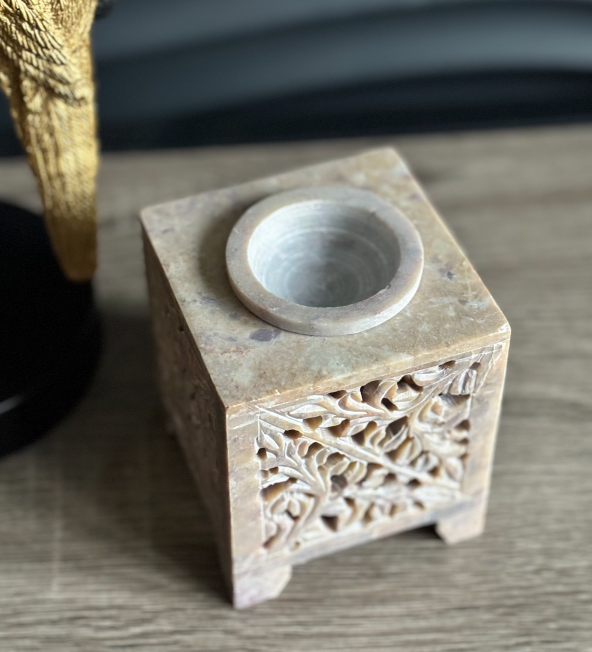 Moroccan Arch Cutout Soapstone Oil Burner