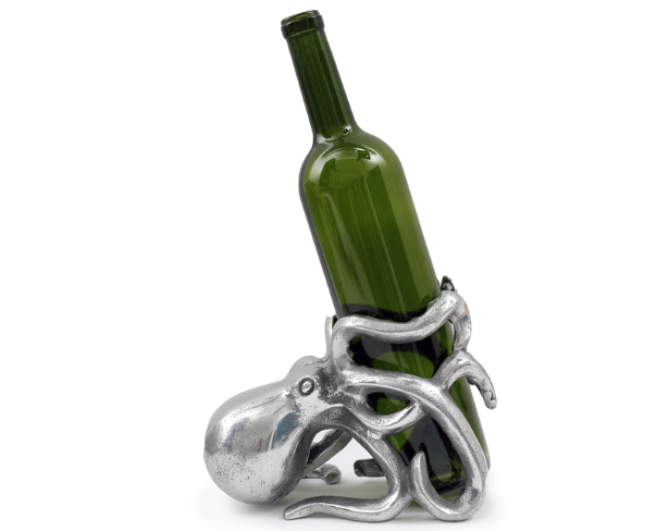 Silver octopus wine holder