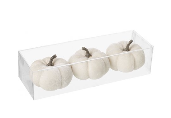 Set of 3 velvet pumpkins