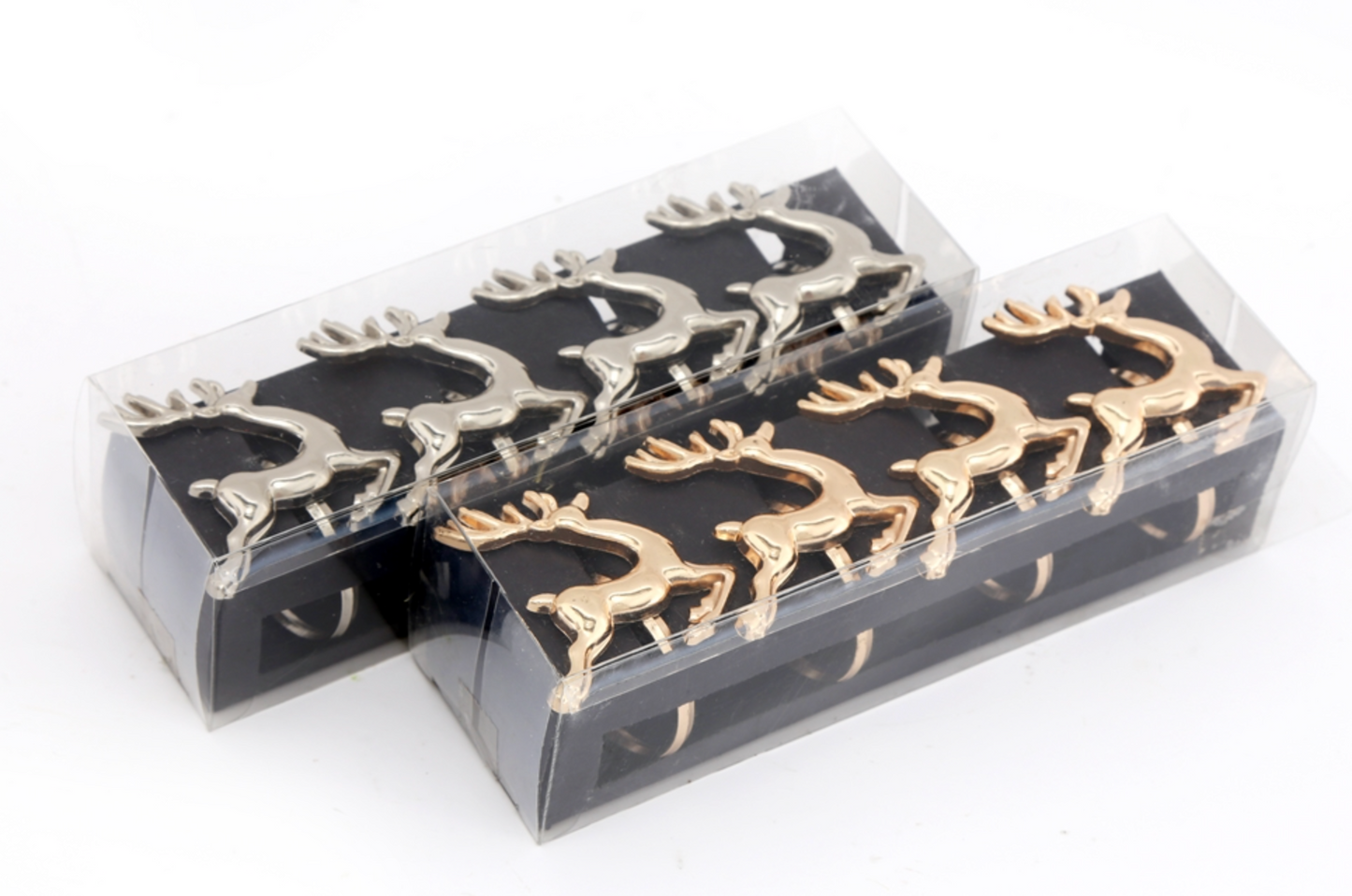 Set of 4 Stag Napkin rings - Gold