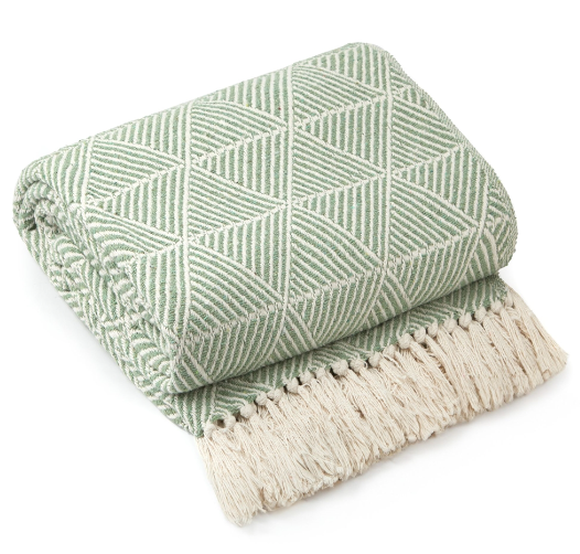 Cotton Zahra Throw - Pistachio