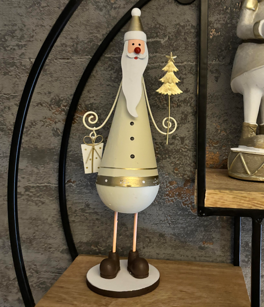Metal Santa - Cream - Large