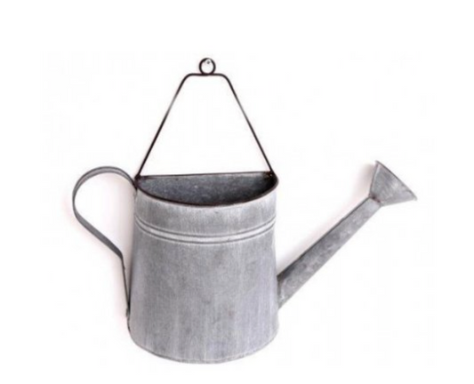 Metal watering can wall planter - Small