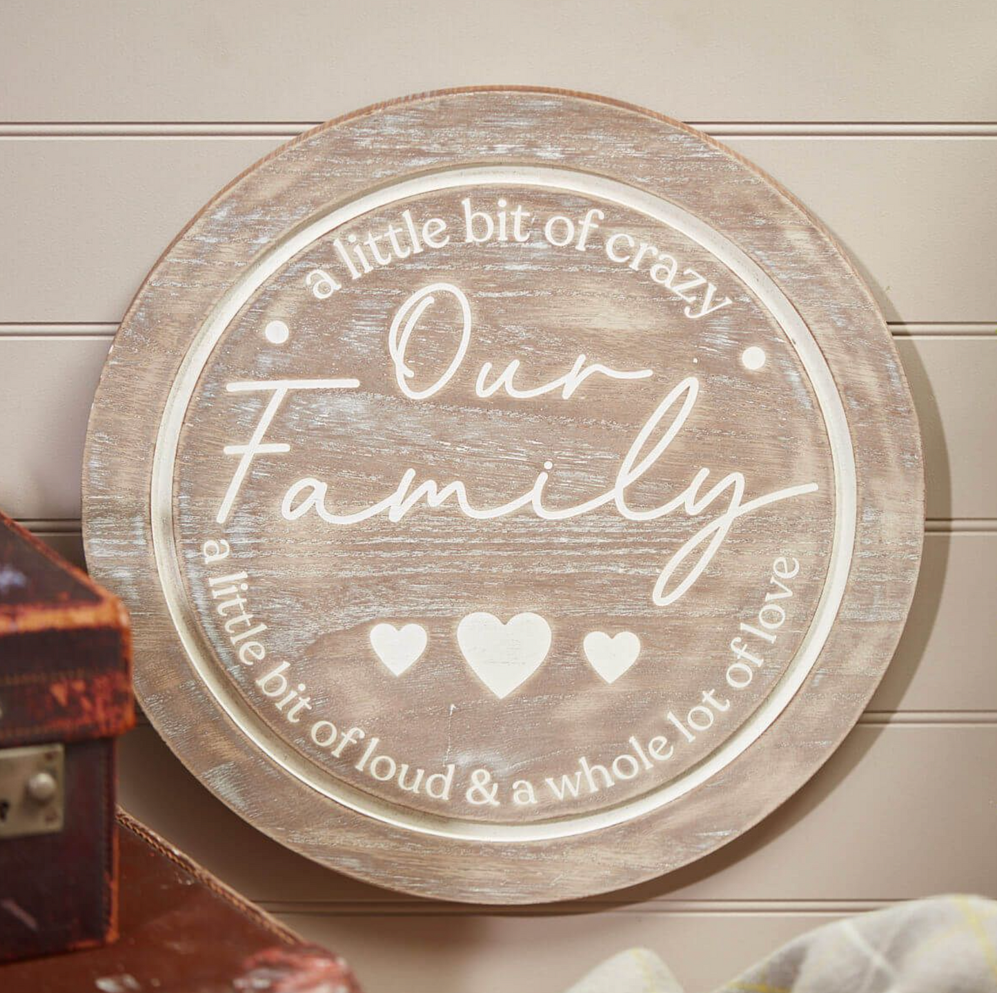 Our Family Round Plaque