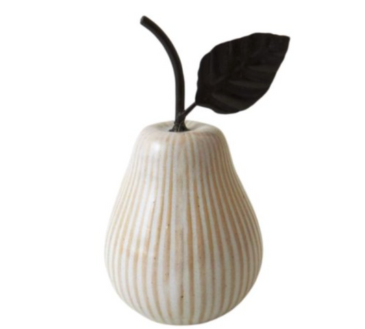 White Porcelain Pear - available in two sizes