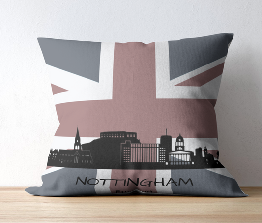 Nottingham Skyline Flag Cushion (available in various sizes)