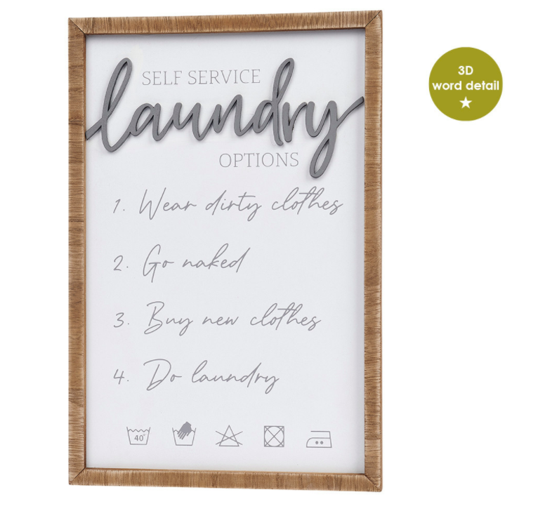 LAUNDRY 3D PLAQUE