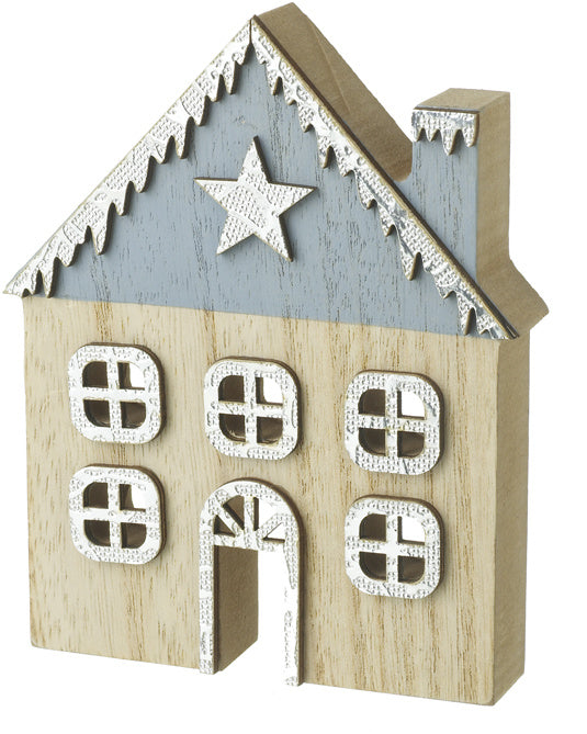 White Wooden Christmas house