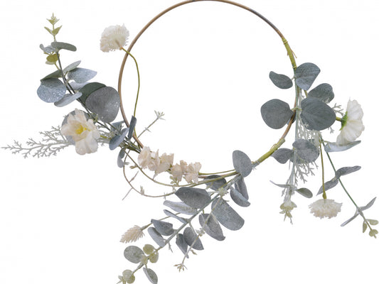 Flower & Leaf Hoop wreath - available in 2 sizes