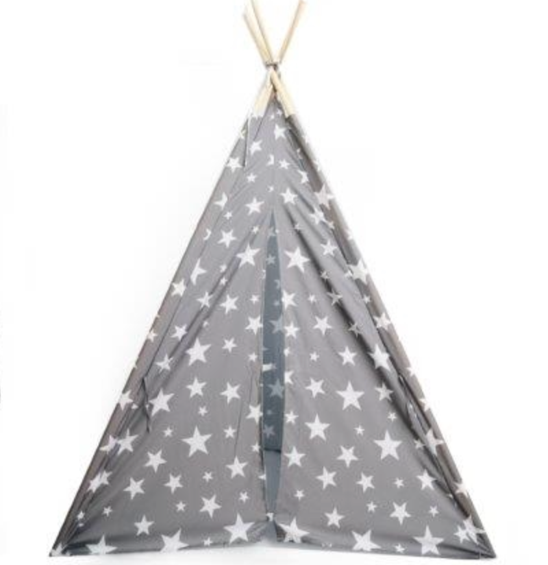 Grey And White Stars Tepee 160cm