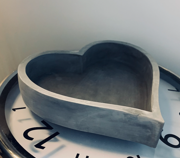 HEART CEMENT TRAY - available in various sizes