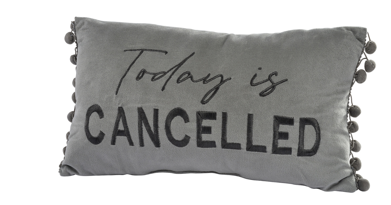 GREY HUMOUR CUSHION