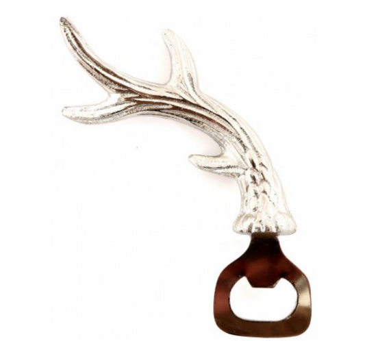 SILVER ANTLER BOTTLE OPENER