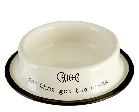 Pets Cat That Got The Cream Bowl