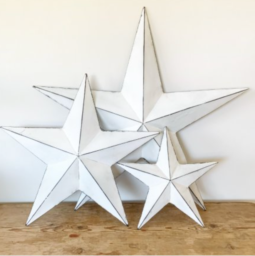 VINTAGE WHITE BARN STAR - available in various sizes (Collection only)