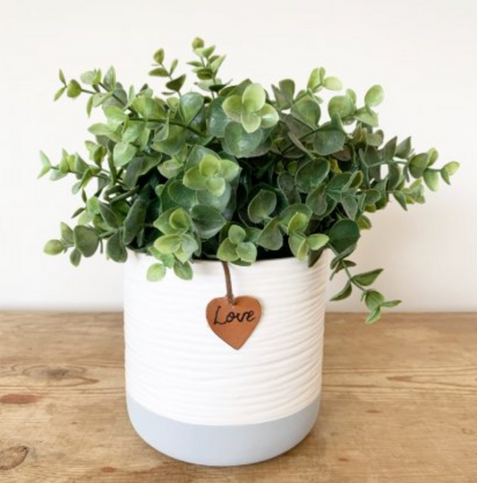 White and Grey Pot - available in various sizes