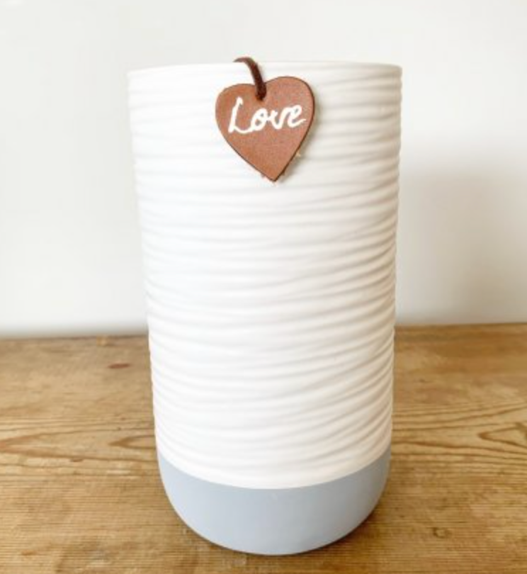 White and Grey Pot - available in various sizes