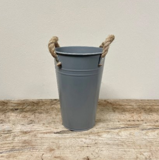 FLOWER BUCKET GREY - available in various sizes