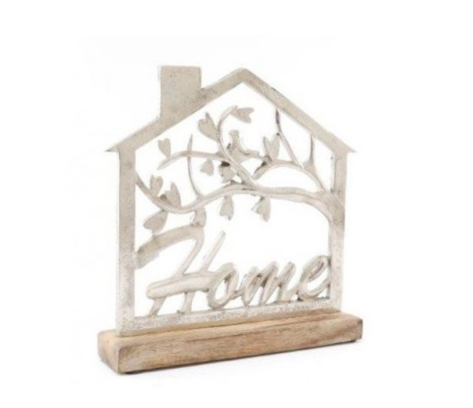 SILVER HOME PLAQUE