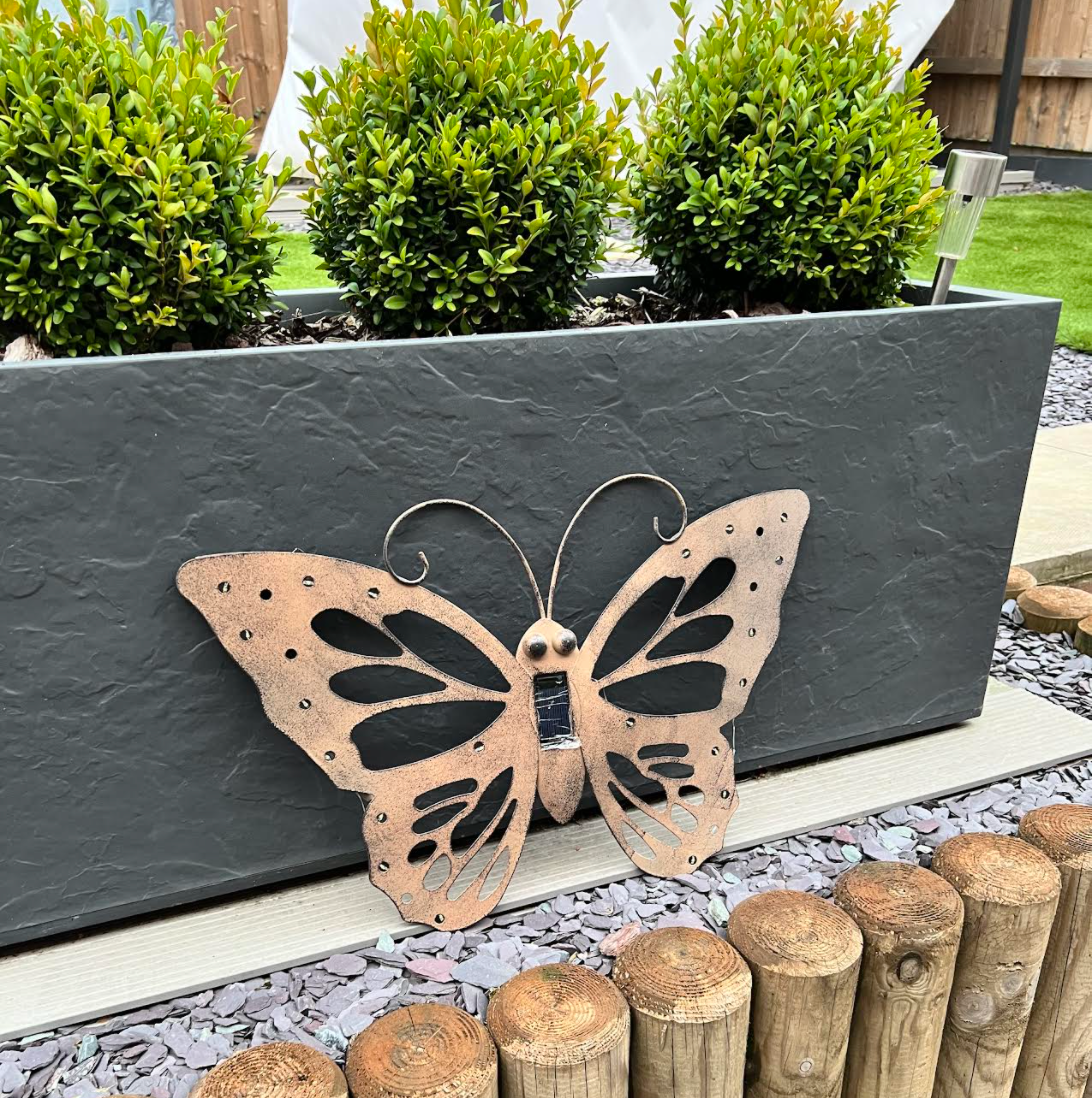 Two Assorted Solar Iron Wall-Lights - available in 2 designs