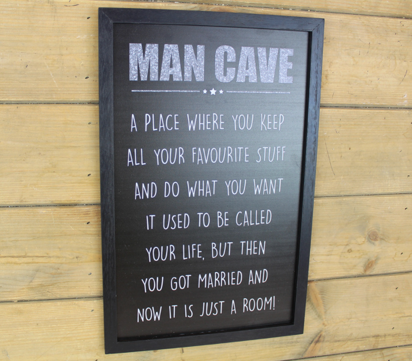 MAN CAVE PLAQUE