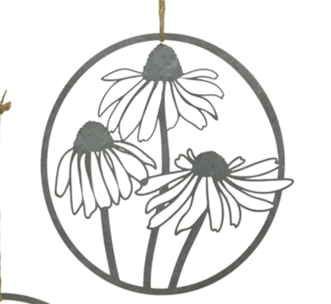 Zinc Floral Cut Out Garden Wall Decoration - various designs
