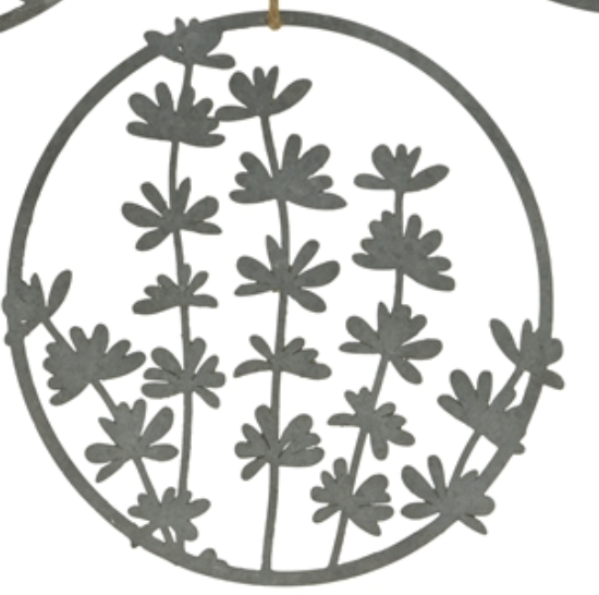 Zinc Floral Cut Out Garden Wall Decoration - various designs