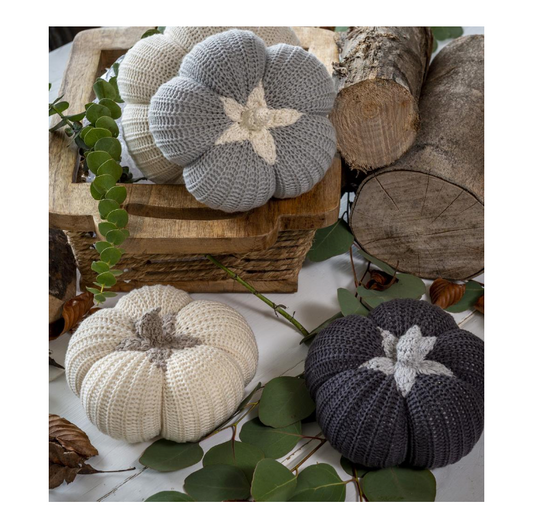 Knitted Pumpkins 6inch - available in 3 colours