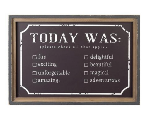 TODAY WAS..CHALKBOARD 52CM