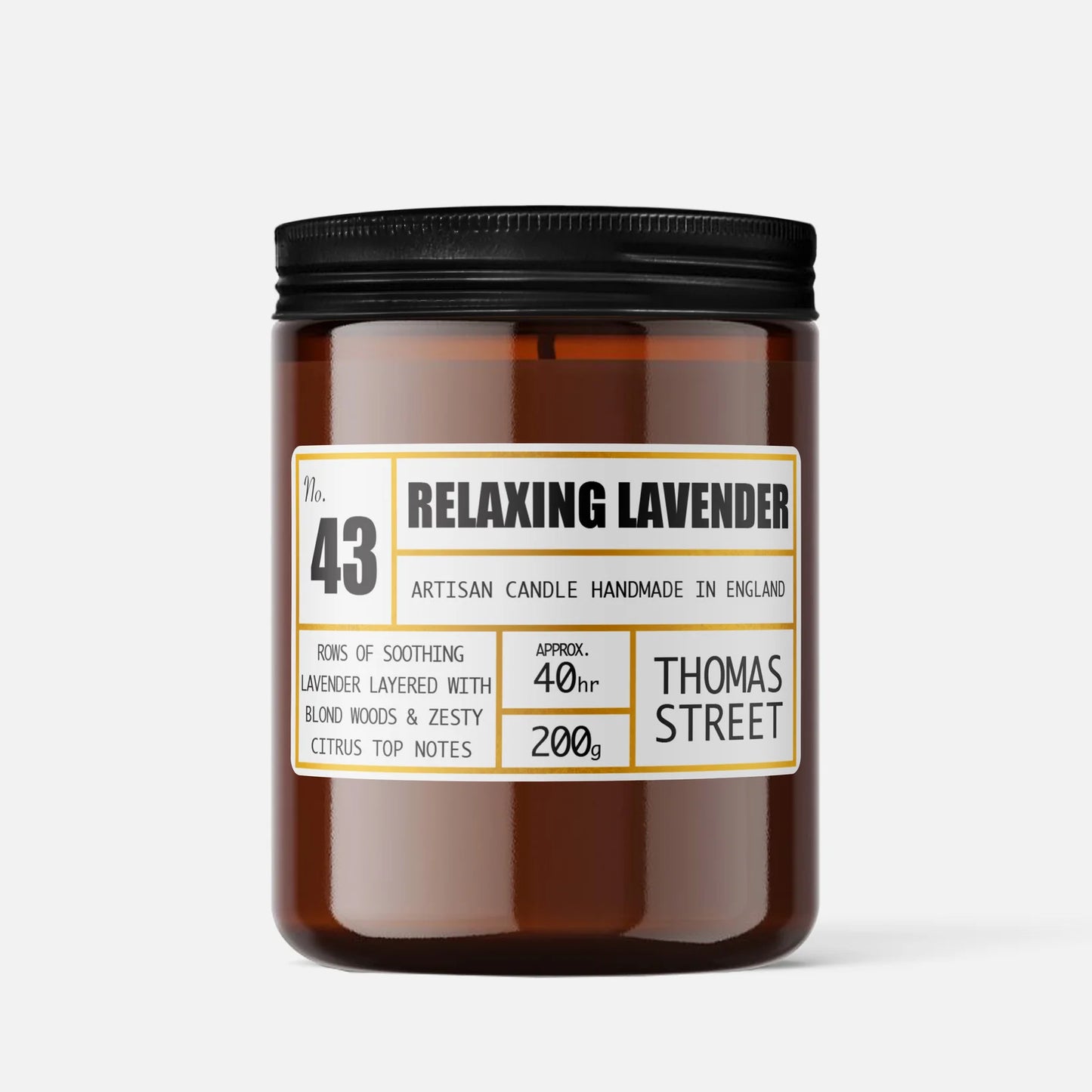 Thomas Street Relaxing Lavender Candle No 43