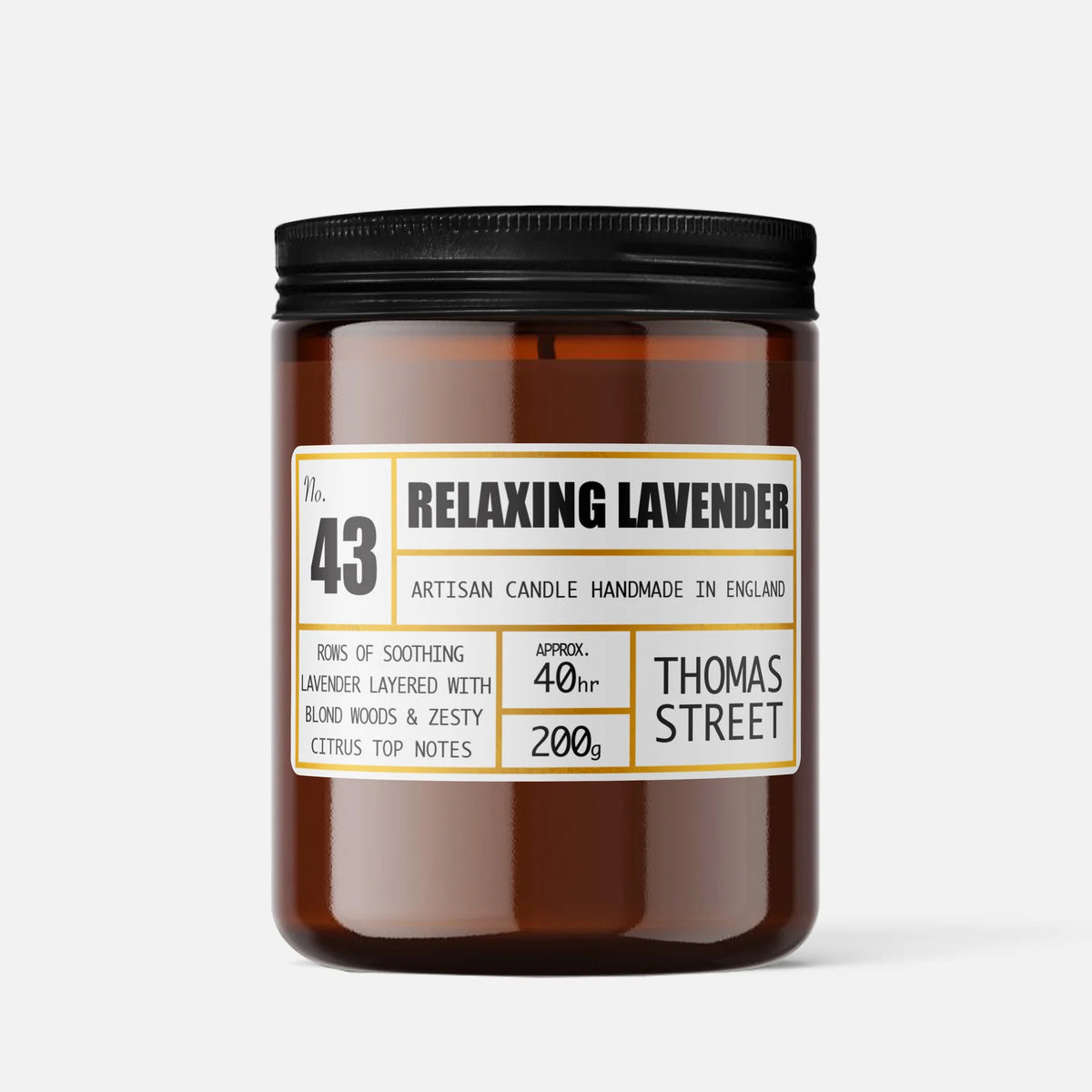 Thomas Street Relaxing Lavender Candle No 43