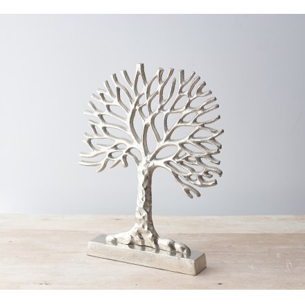 Silver Aluminium Tree of Life - 36cm