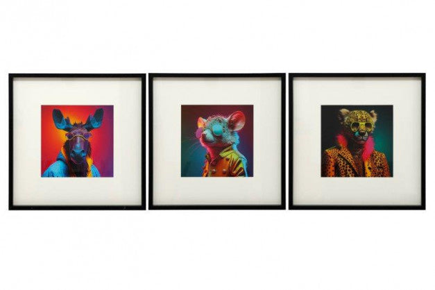 Neon Animal Head wall art - 40 cm - available in 3 designs