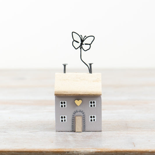 Wooden Butterfly House Deco
