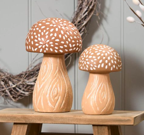 Clay Rustic Mushroom speckles - large