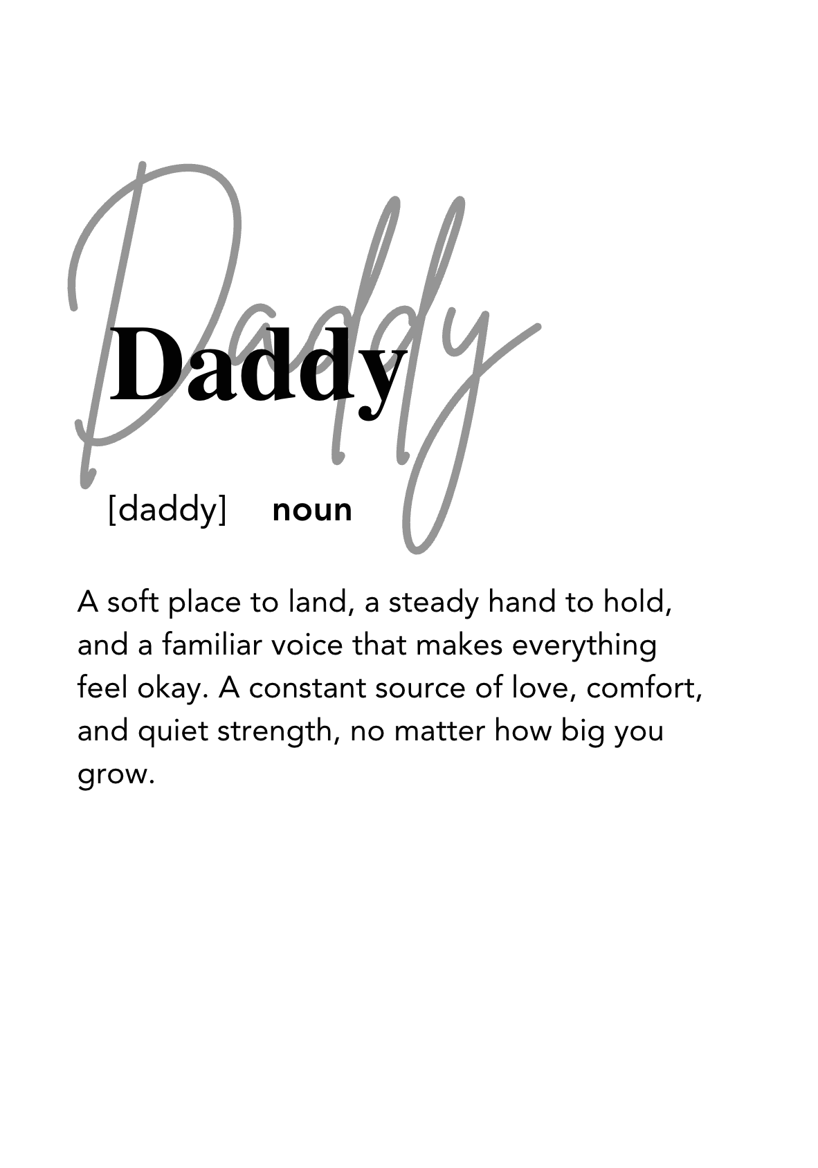 Daddy (noun) print - available in various sizes