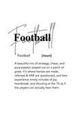 Football Word Art - available in various sizes
