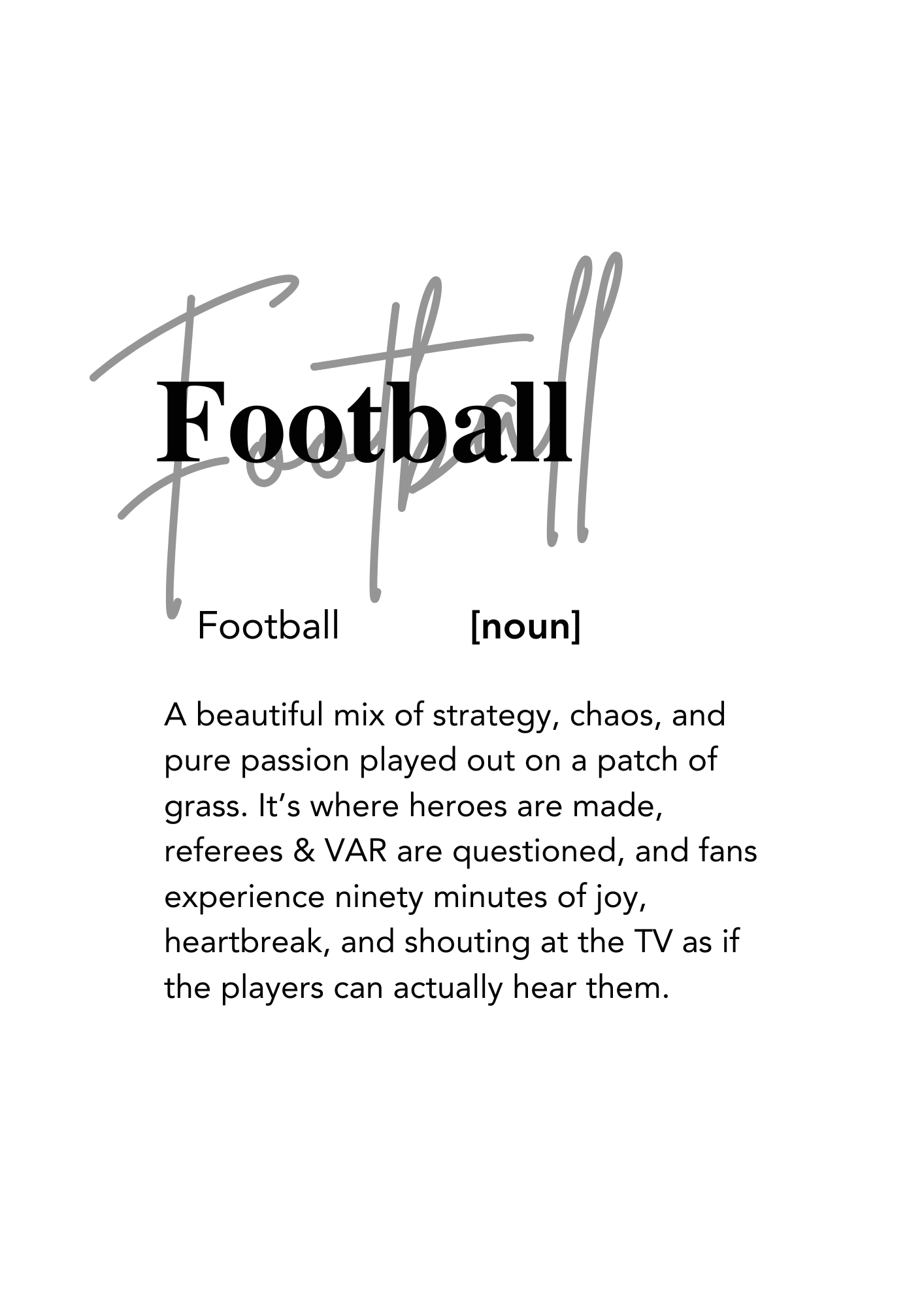 Football Word Art - available in various sizes