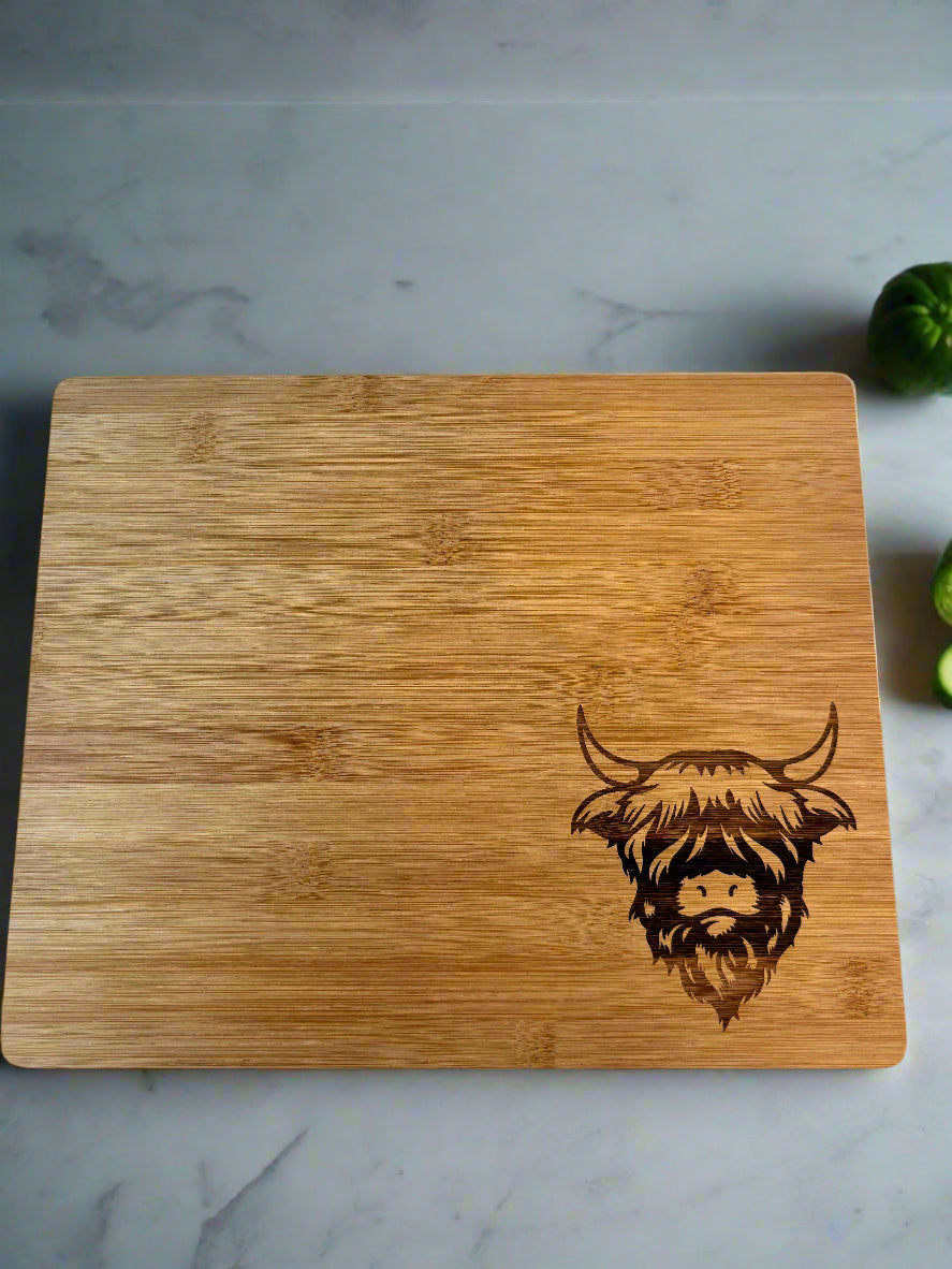 Highland Cow chopping board