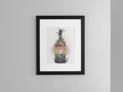 Irish cream Bottle Wall Art Print - available in different sizes
