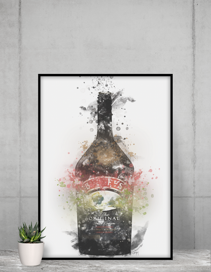 Irish cream Bottle Wall Art Print - available in different sizes