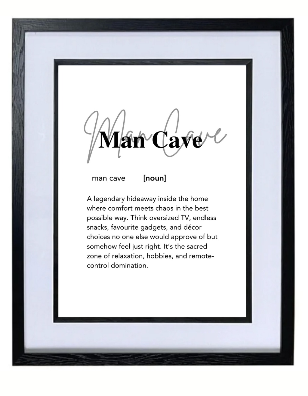 Man Cave print - available in various sizes
