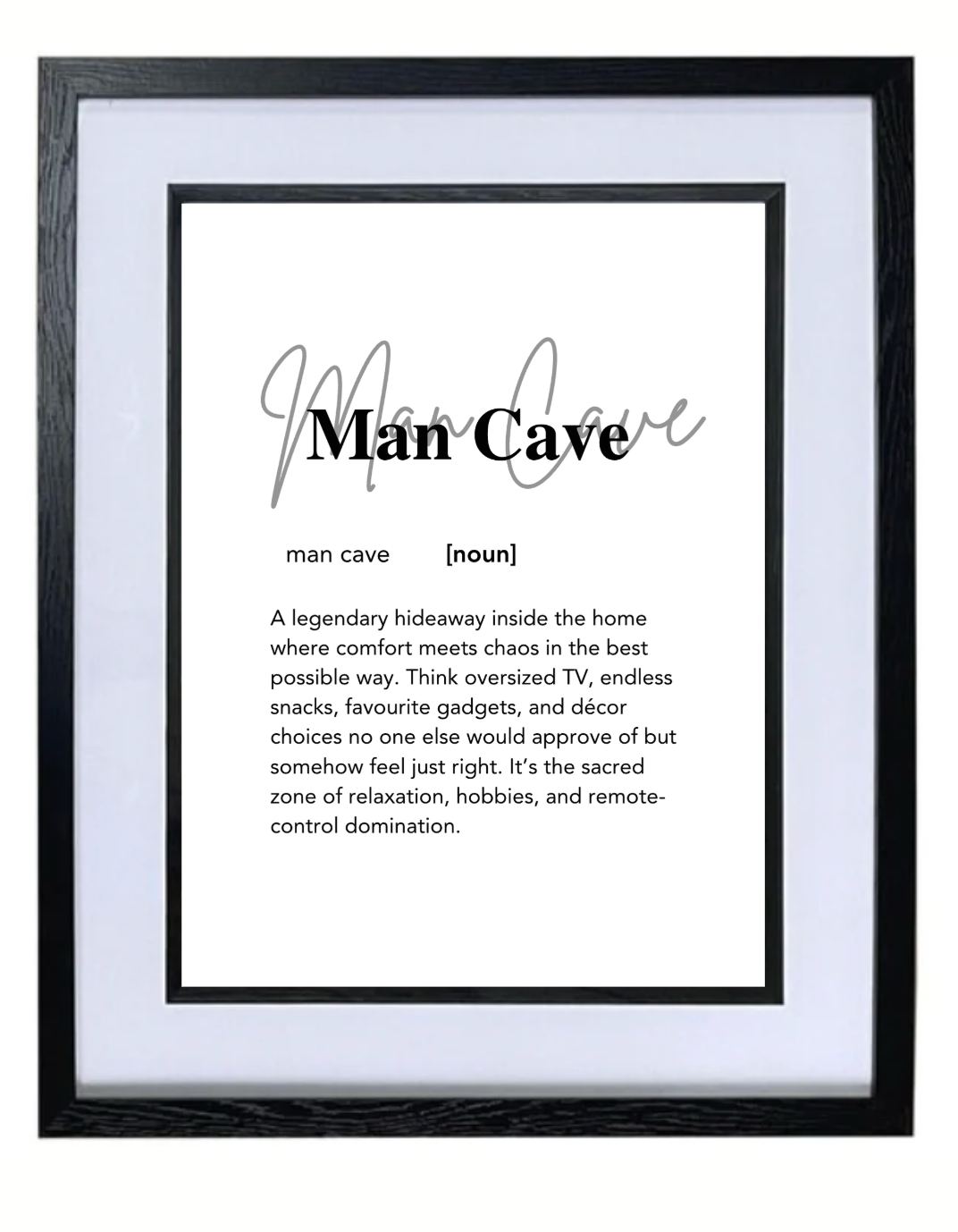 Man Cave print - available in various sizes