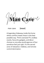 Man Cave print - available in various sizes