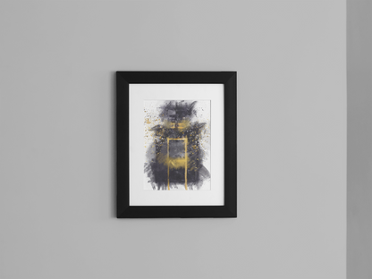 Black Noir Perfume Bottle Wall Art Print - available in different sizes