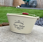 Oval Vintage Planter With Hang Tag - availble in two colours
