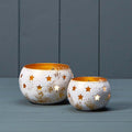 Gold Antique votive with star - large